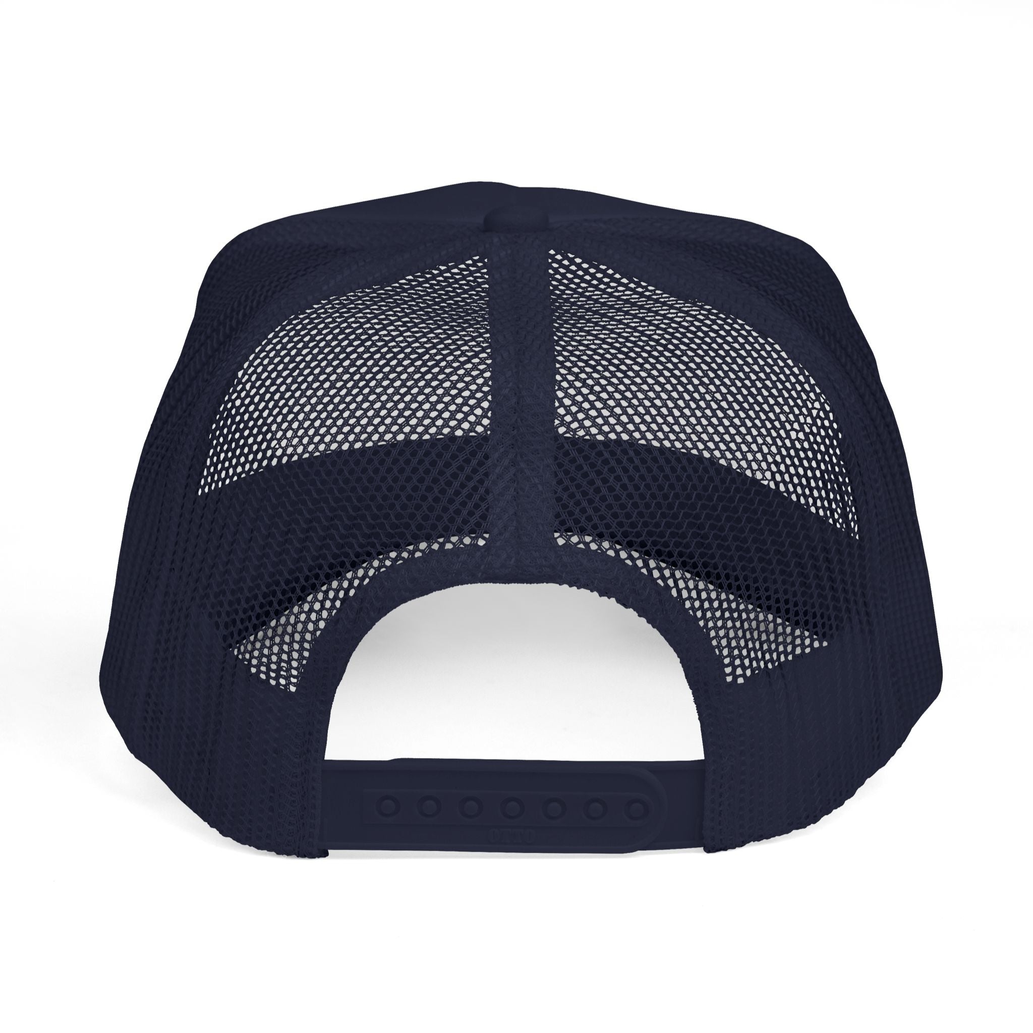 Navy blue mesh cap on a white background