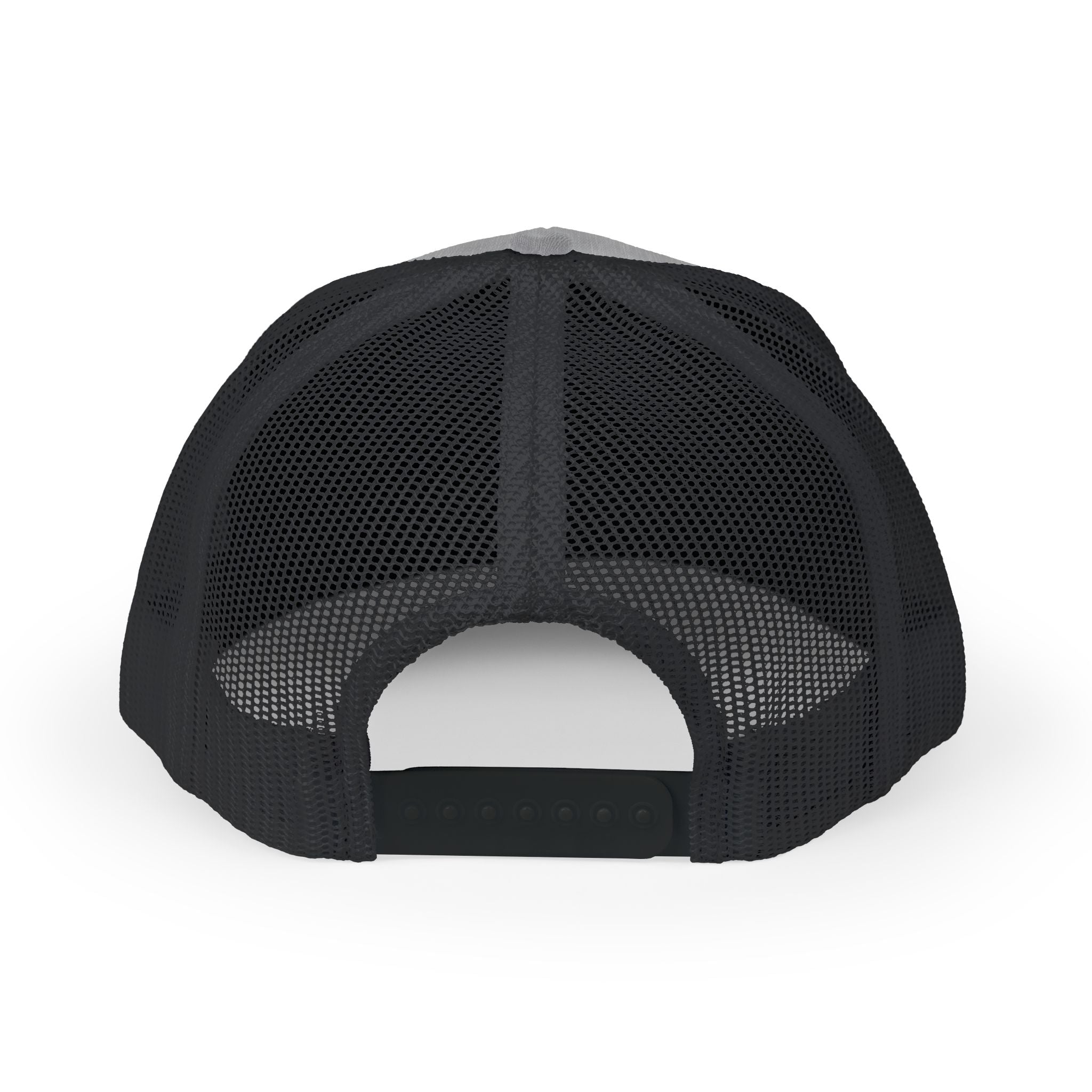 Black mesh cap on a white background
