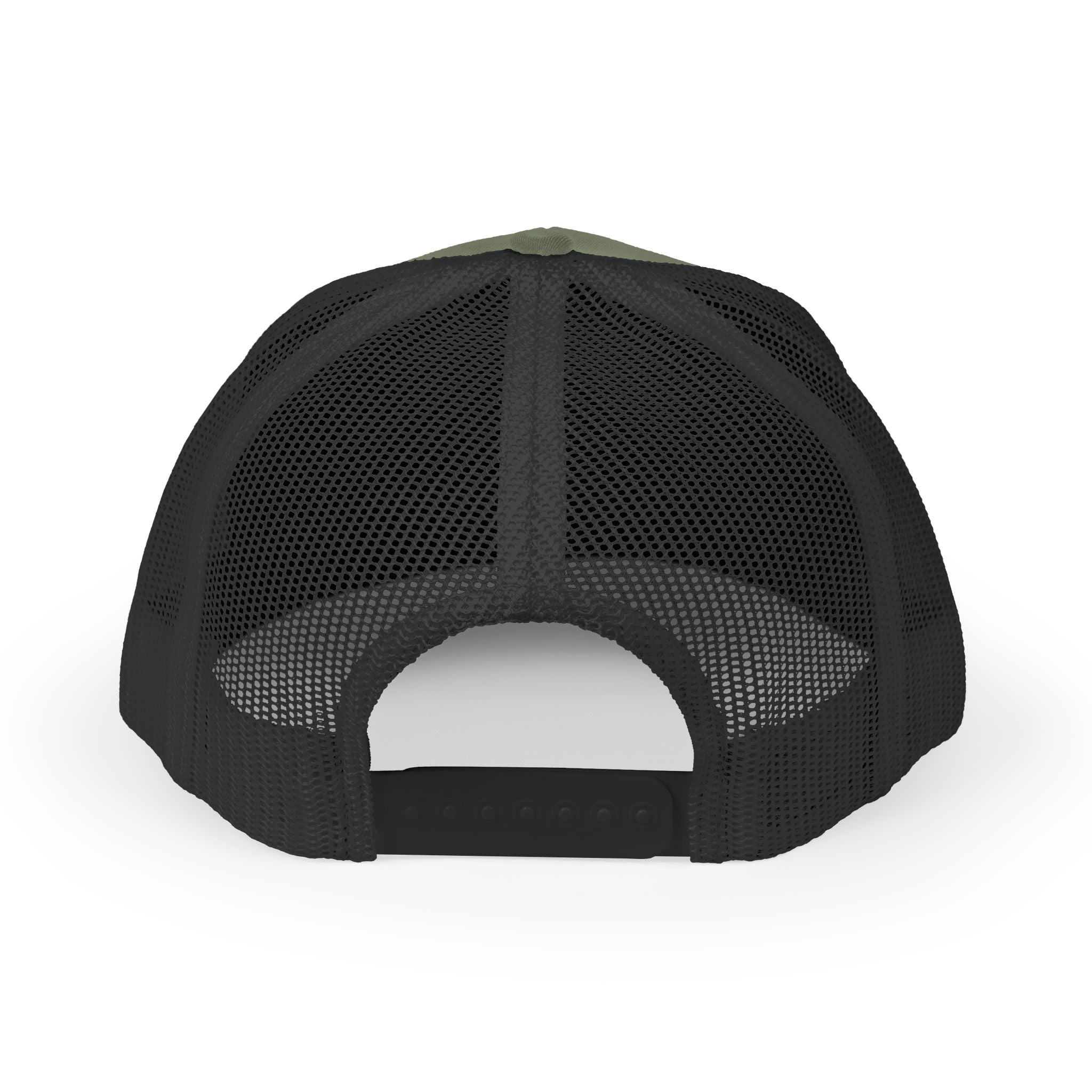 Black mesh cap on a white background