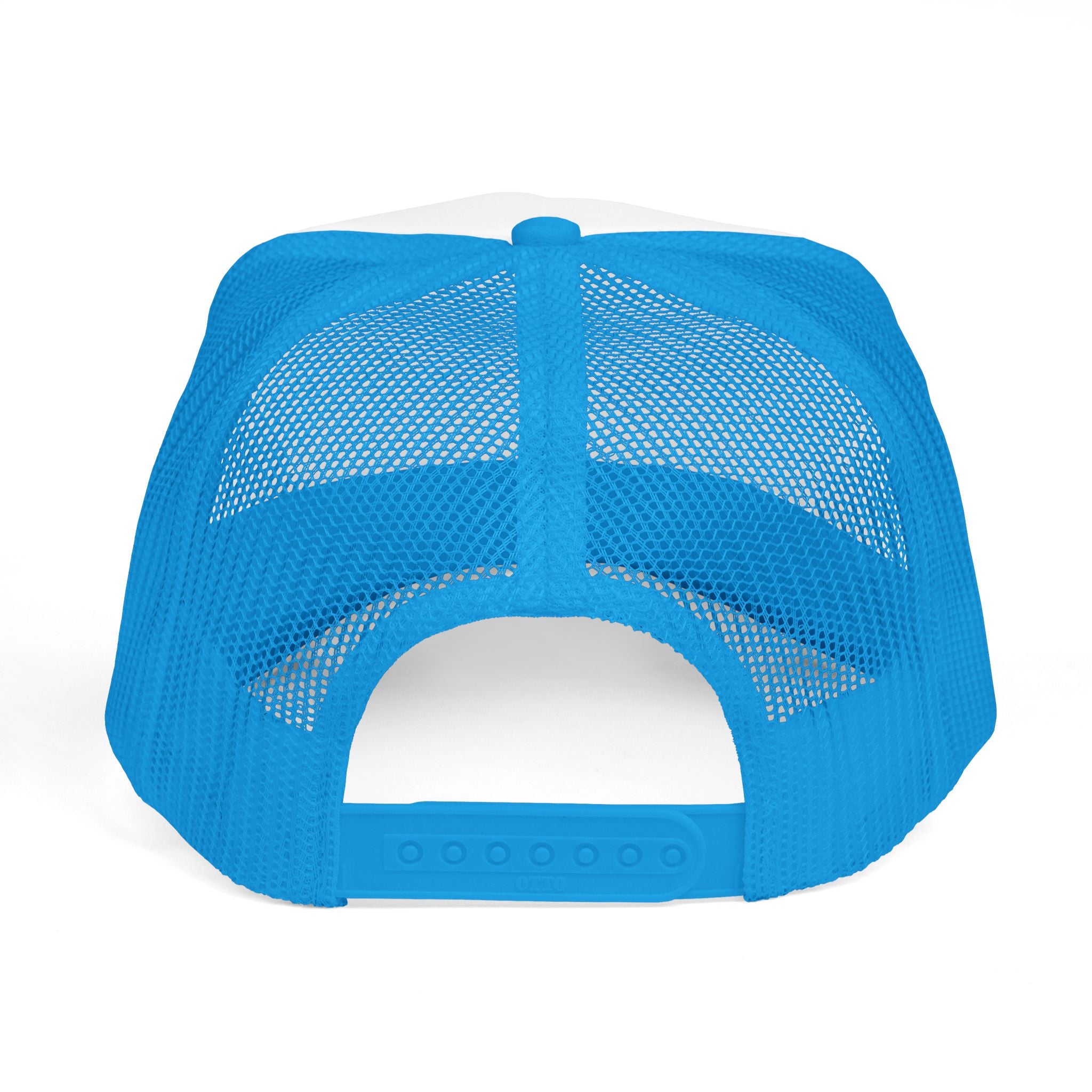 Blue mesh cap on a white background