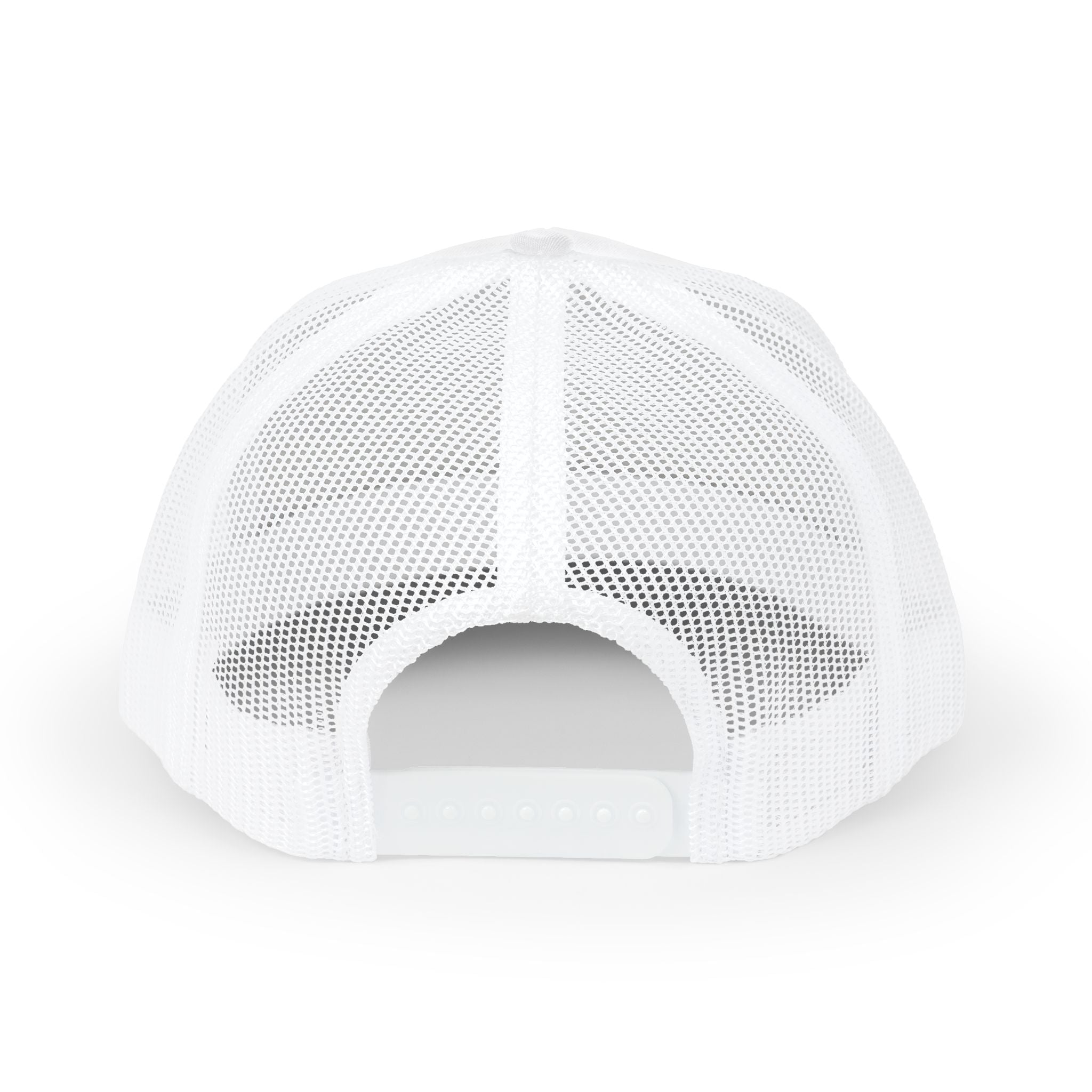 White mesh cap on a white background