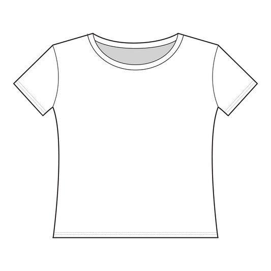 Messy Hare Logo Tee, Curvy Fit (Back Print)